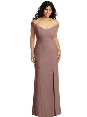 Sienna Off the Shoulder Crepe Gown Style 3012 Size 10